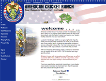 Tablet Screenshot of americancricketranch.com